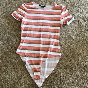 forever 21 striped body suit